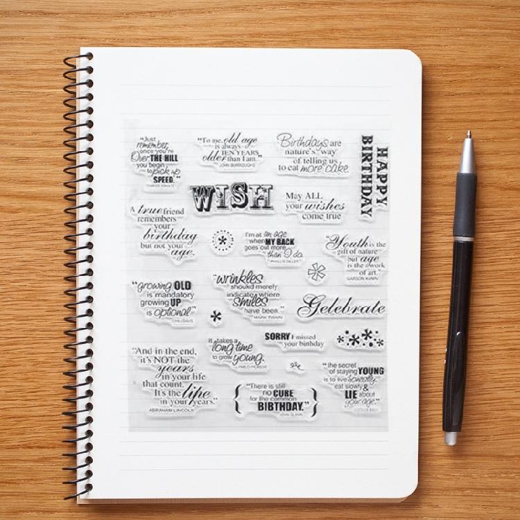 Wish Blessing Silicone Clear Seal Stamp Photo Album Decorative Paper Card DIY