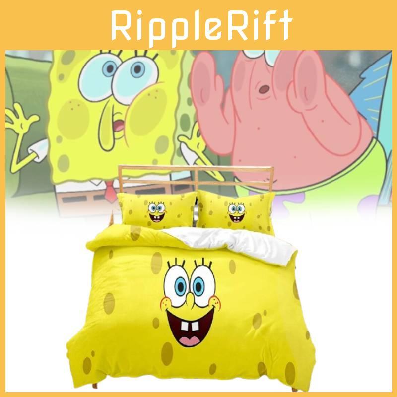 Spongebob Squarepants Bedding Set With Polyester Fabric For Kid And Teens Sleep Decor