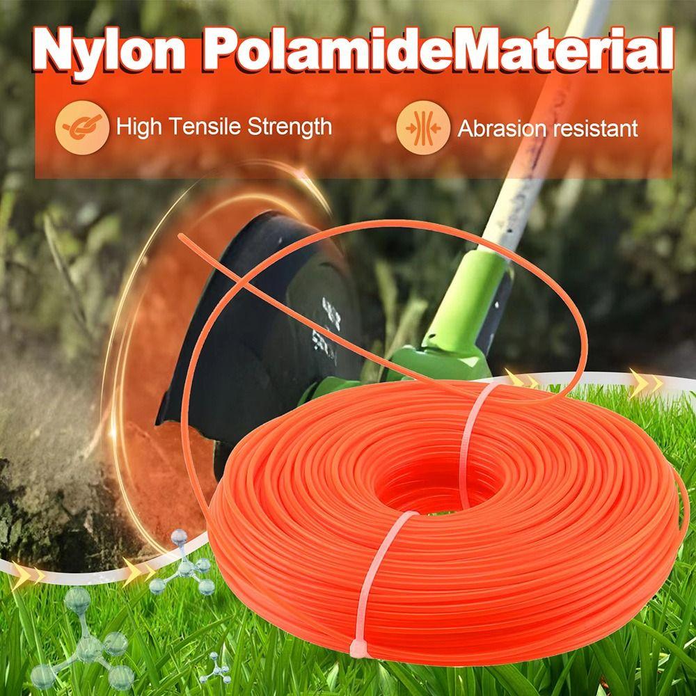 Nylon Grass Rope Round/Star Line Mowing Wire Durable Grass Trimmer Rope for Brush Cutter Strimmer