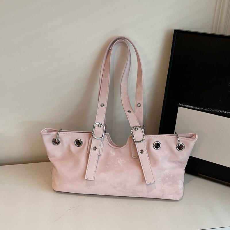 Single-shoulder Bag Women's Niche Commuting Retro Bag Riveted Hot Girl Motorcycle Underarm Bag