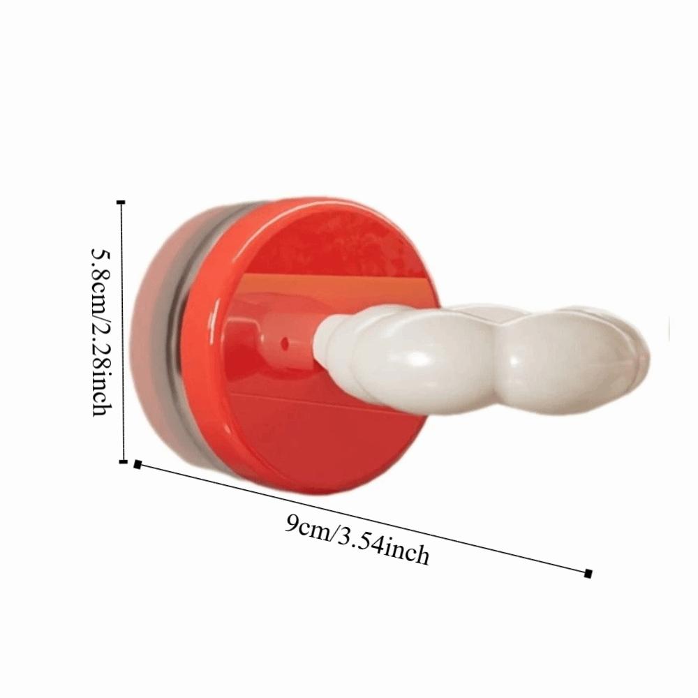 2pcs Cute Detachable Rotating Suction Cup Hook Cream Color Plastic Bathroom Hook Portable Adhesive-Free Hanging Hook Office