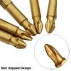 Phillips Screwdriver Bit Set PH2 Anti Non Slip 1/4 Hex Magnetic Fit Hand Electric Drill Driver Cross Titanium Coated Tool Part