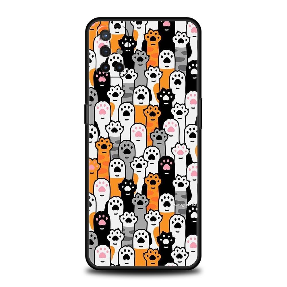 Coque souple à motif chat pour OnePlus 12, 11, 10, 9 Pro, 9T, 12R, 10R, 9R, 9RT, 10T, 8T, 8, 7, 6T, 7T Nord, 2T CE, 2 5G, N200, N10, N100