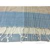 Used Shipping Included People Tree Blue Beige Organic Cotton Large Stole (Cotton Wrap Shawl Unisex)