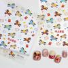 Cute Cartoon Pony Fireworks Nail Stickers Embossed Nail Stickers Horse Year Embossed Relief Nail Art Decoration Manicure Sticker