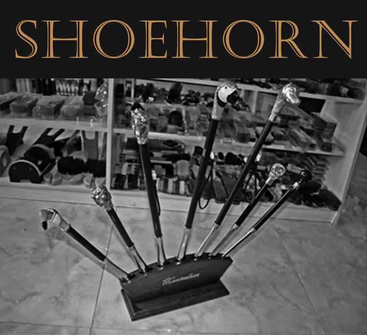 Maximilian Luxury Shoehorn with Metal and Wood Handle for Home or Hotel Use