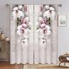 Vintage Pearl Diamond Gold FlowerFree Shipping Window Curtains For Living Room Kids Bedroom Bathroom Kicthen Door Home Decor2Pcs
