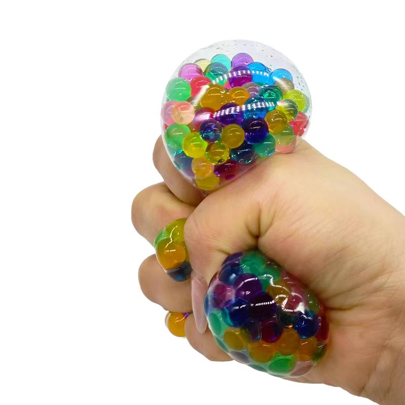 1 Pezzo 6cm Tpr Pallina Perline Arcobaleno Riduzione Pressione Squishy Fidget Giocattoli Divertente Sollievo dallo Stress Ridurre Pressione Accessorio