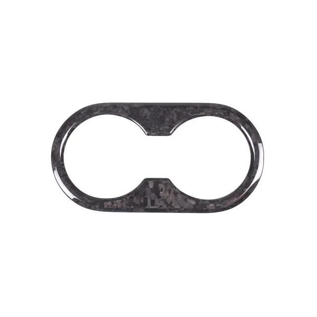 For Tesla Model 3 For Tesla Model Y 17-24 Real Carbon Fiber Car Rear Armrest Water Cup Holder Cover Trim Sticker Car Accessories