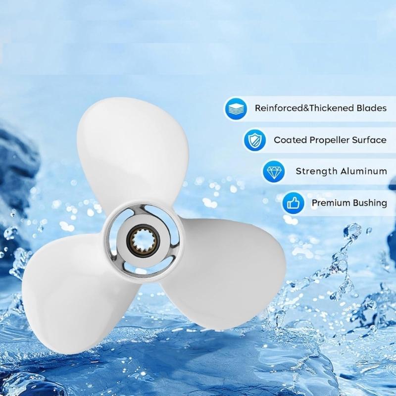 High Thrust Boats Propeller Marine Propeller Enhances Efficiency Outboard Propeller Replaces 663-45947-02-EL for 40-60HP