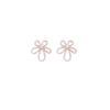 Exaggerated Pearl Hollow Flower Stud Earrings - Simple & Sweet Small Floral Ear Ornaments