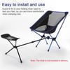 Folding Camping Chair Footrest Portable Retractable Moon Chair Footstool Leg Rest with Storage Bag for Outdoor Camping