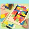 Jouets Tetris en Bois Colorés pour l'Intelligence des Jeunes Apprenants Âgés de 3 à 8 Ans