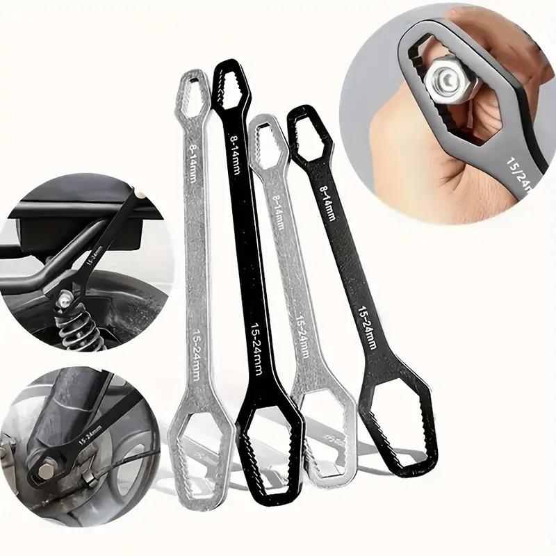 Double-Ended Adjustable Wrench | 3-17mm Size Range for Automotive Repair & Household Use | General Purpose Tool