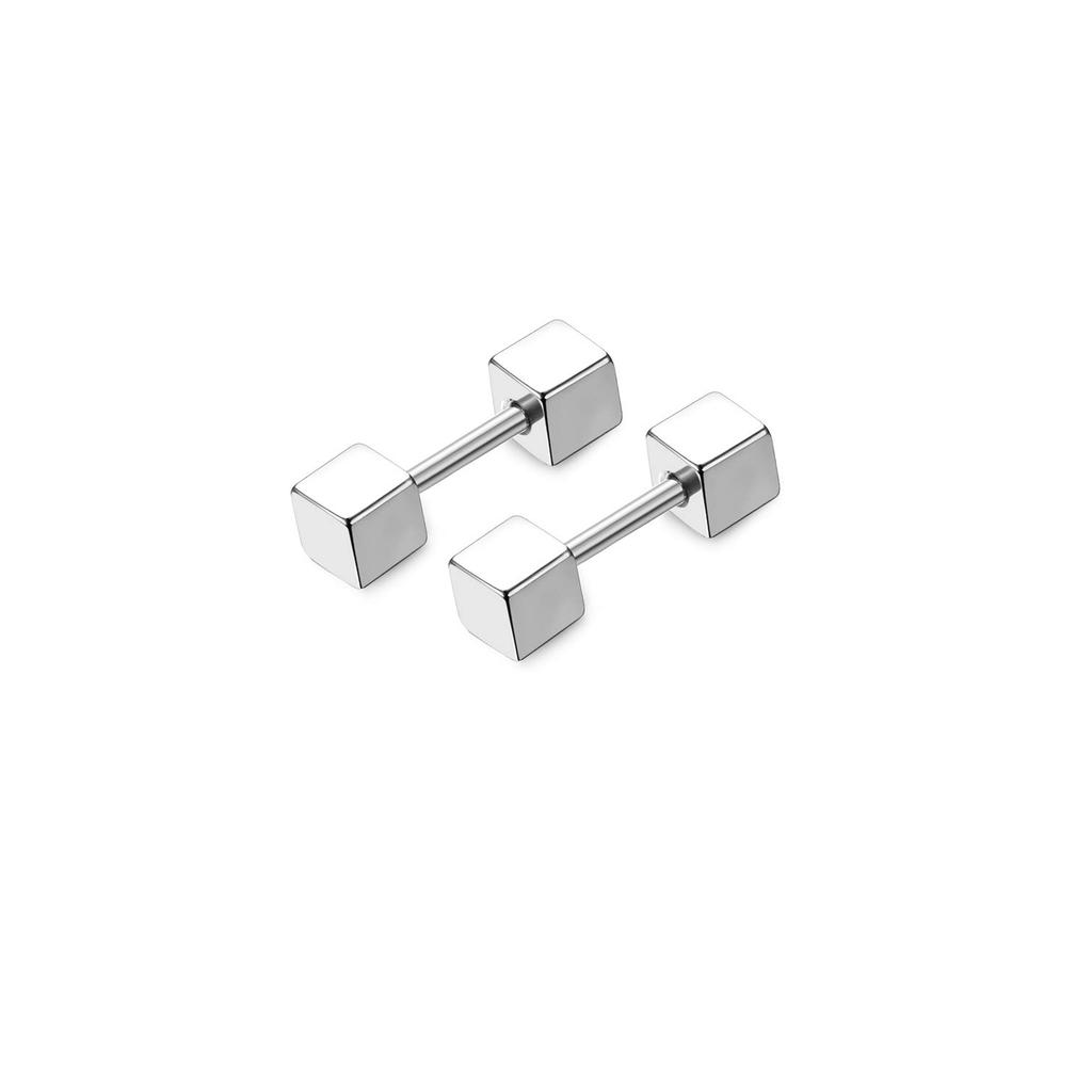 1 Pairs Stainless Steel Cartilage Stud Earrings for Men Women Helix Tragus CZ Barbell Conch Piercing Earrings Ear Hoop Earrings