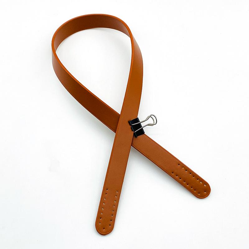 PU Leather Double-Sided Hand-Woven Bag Strap - Handmade Handle and Shoulder Strap with Multiple Holes