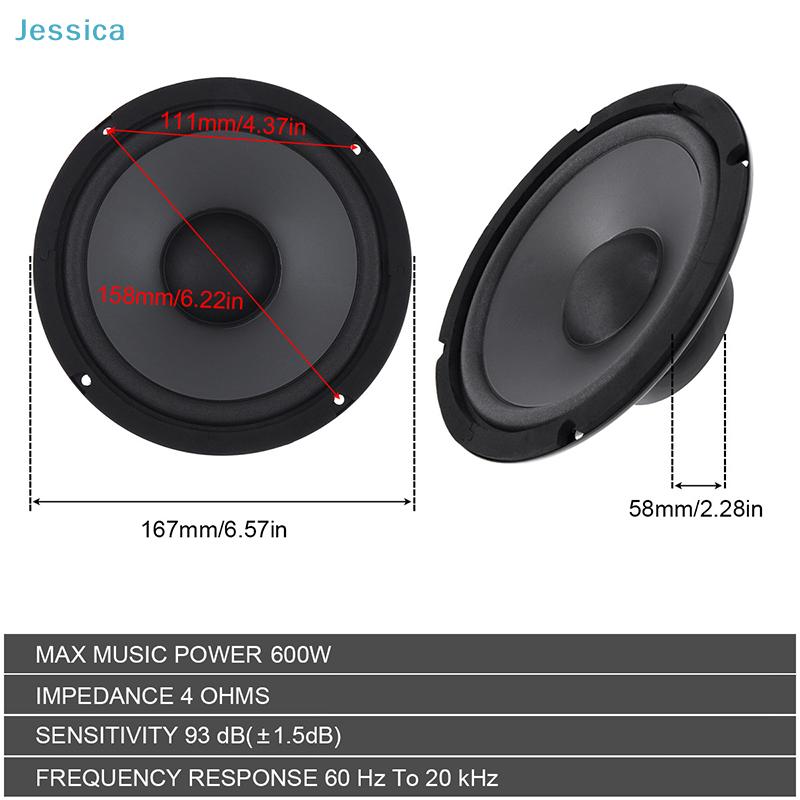 600W Max Car Audio Speaker (Yh-600) - High-Power Vehicle Sound Speaker With Clear Sound  Strong Rebound