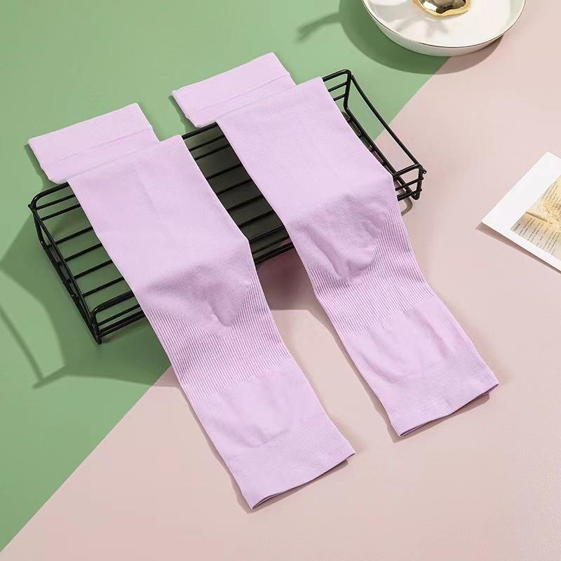 Unisex Solid Color UV Protection Arm Sleeves, Ice Silk Cooling Sleeves, Breathable Thin Summer Sun Sleeves for Cycling Running Driving Outdoor