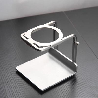 Stainless Steel 304 Adjustable Pour-Over Coffee Stand, Anti-Slip, Four-Legged, Silver