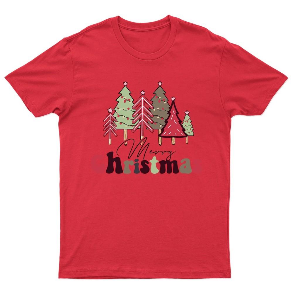Merry Christmas Trees Christmas TShirt Unisex Gift Retro Seasonal Funny Xmas S