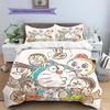 Doraemon Pattern Bedding Quilt Set  Home Decoration  Gift (1 * duvet cover + 2 * pillowcase  without core)
