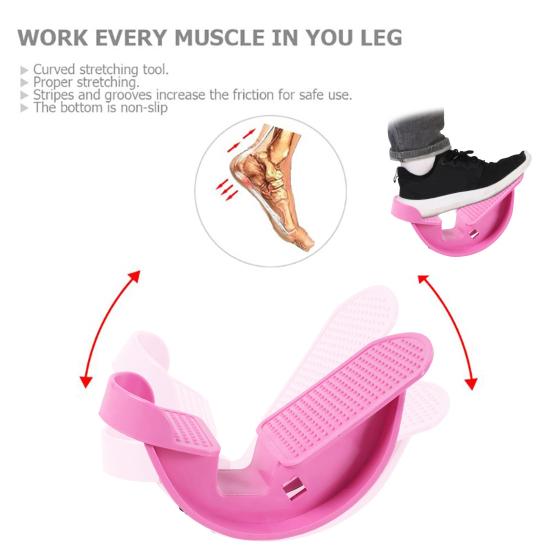 

2 шт., растяжитель для ног, подошвенный фасциит, ахиллит, тендинит, лодыжка, голень, облегчение боли, балансировка, растяжка мышц, наклонная доска розовый