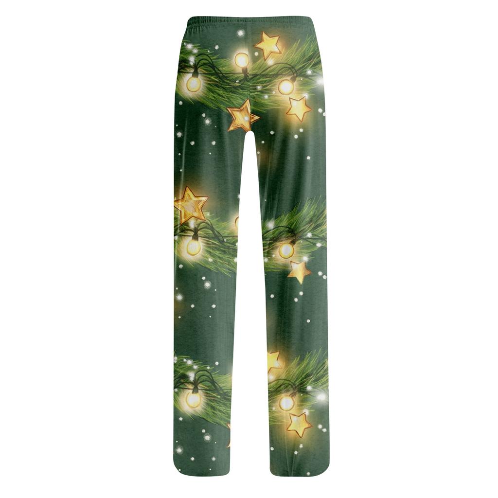 Women's Casual Christmas Print Pants with