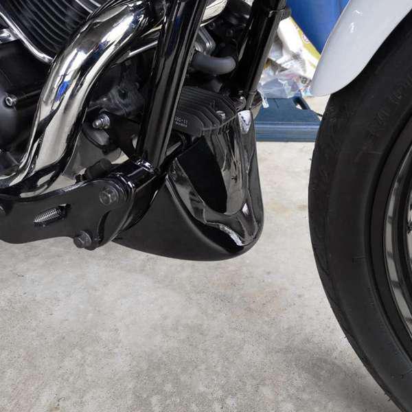 Color: Black Plastic Lower Chin Deflector Fairing Protector for Harley Davidson
