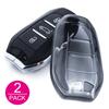 Slim Car Key Fob Case Cover Chain For Peugeot 208 308 508 2008 3008 5008 Citroen C4 C3 C5 Aircross DS3 DS7 DS9 Black Transparent
