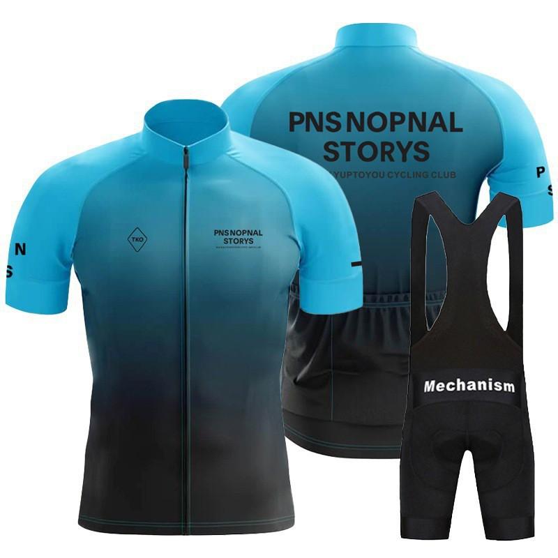 PNS Short-sleeved Cycling Suit Men's Road Bike Bicycle Quick-drying Breathable Straps Pants Top