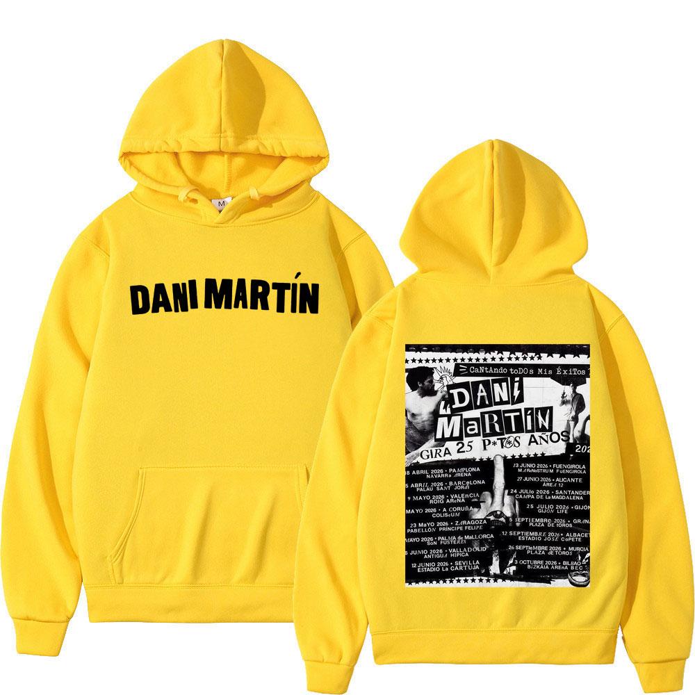 Sudadera con Gráficos de Moda de Dani Martín para Hombre y Mujer, Casual Vintage de Forro Polar, Ropa de Moda, Sudadera