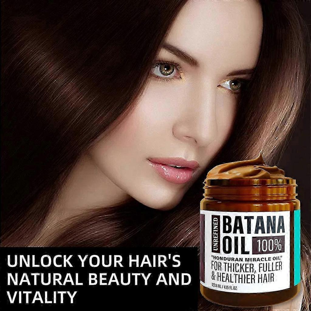 100% Unrefined Batana Oil from Honduras, a natural Oil that helps with Hair Growth, Frizz, and Split Ends.