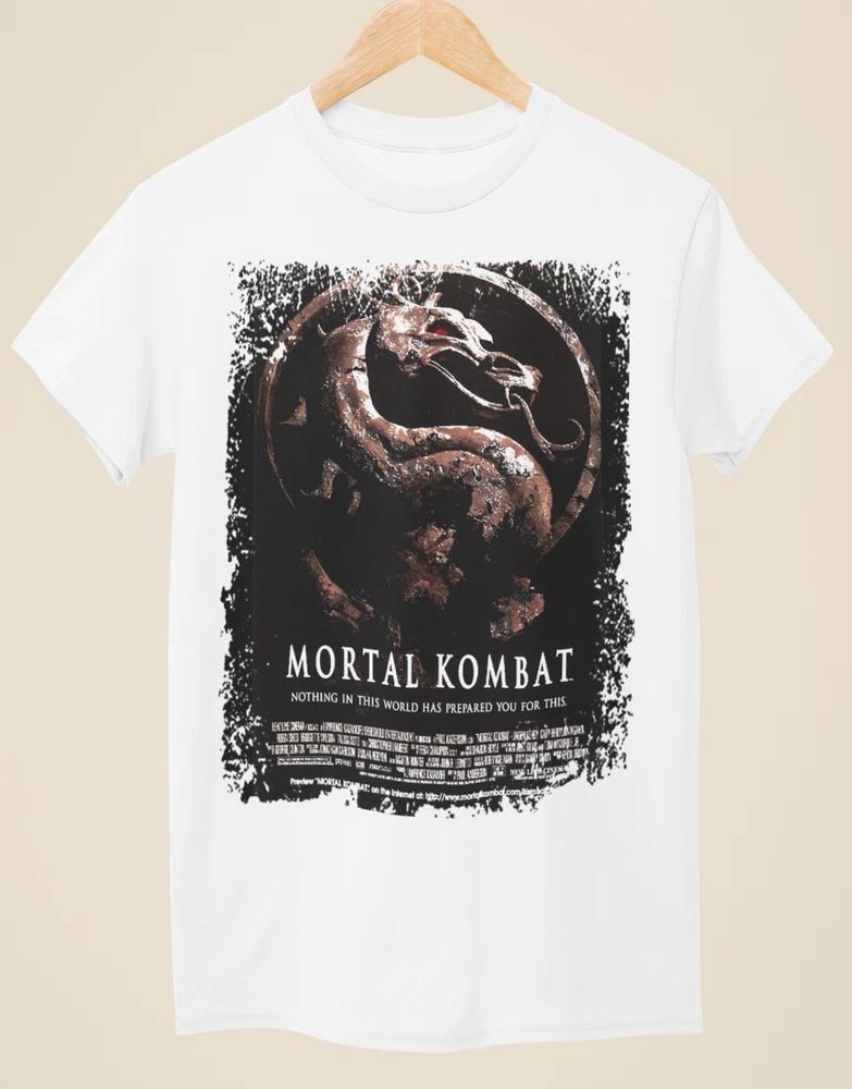 Mortal Kombat Movie Poster Inspired Unisex White TShirt S