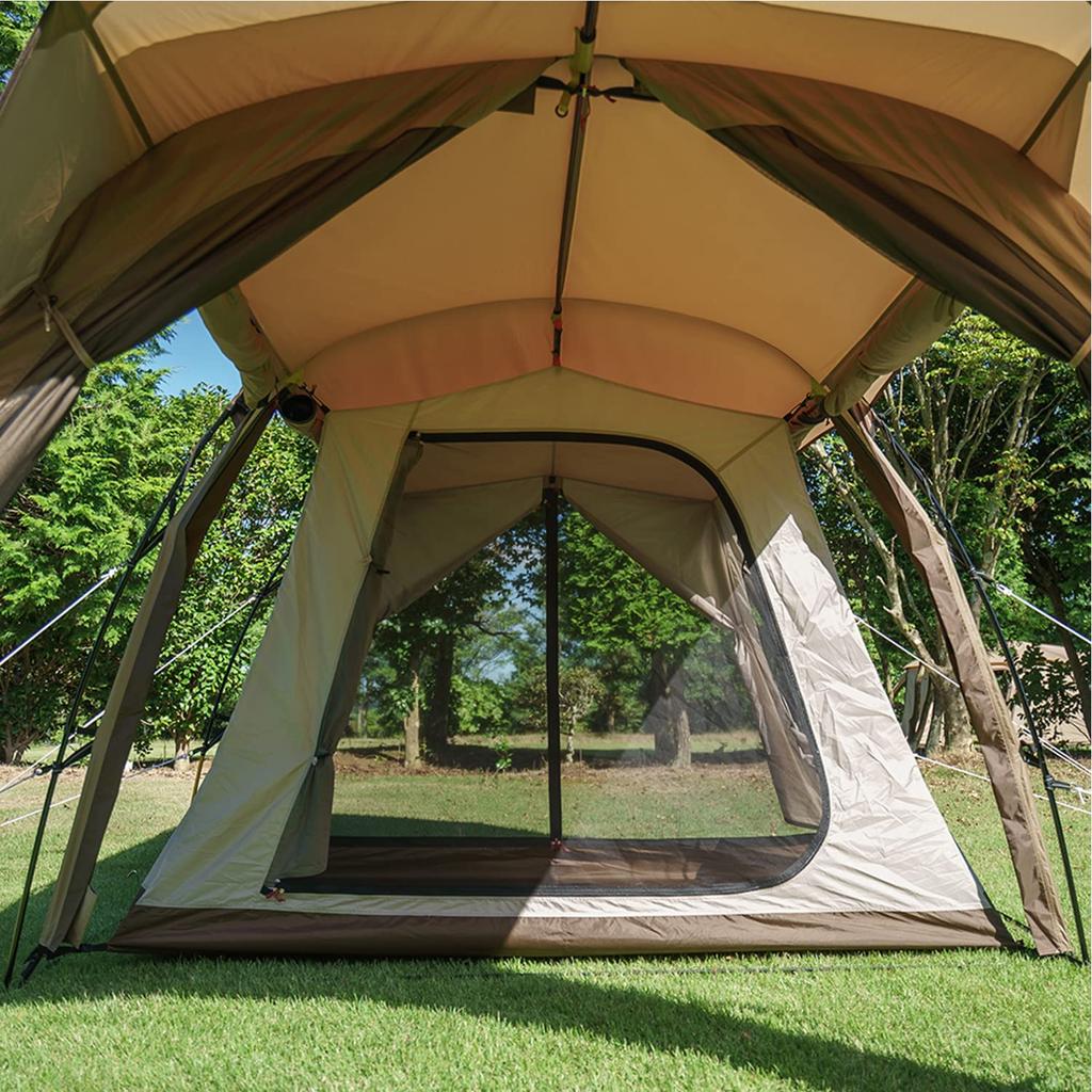 Ogawa Camping Outdoor Tunnel Tent Apollo S 2777 Sand Beige X Dark Brown [3 People]