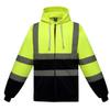 Reflective Hooded Zip-Up Outdoor Sports Fleece Jacket