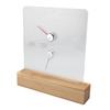 2 in 1 Sauna Thermometer Hygrometer with Wood Base Wall Mountable Freestanding Hygrothermograph for