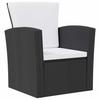 16 Piece Garden Lounge Set with Cushions Poly Rattan Black
