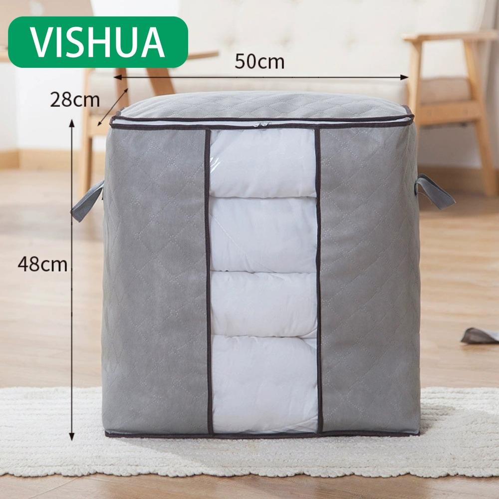 Zippered clothing storage case. Size: 60*40*35cm/50*48*28cm