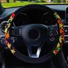 37-38cm Car Steering Wheel Covers Elastic Maple Leaf Pattern Anti-slip Universal Auto Interior Accessories Car Styling