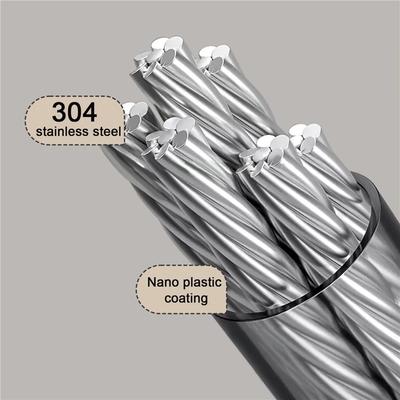 4.2M Stainless Steel Retractable Clothesline Adjustable Drying Cloth Rack Portable Indoor Outdoor Laundry Rope Hanger
