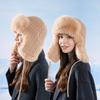Winter Cashmere Cold-Proof Knitted Hat Women's Outdoor Cycling Warm Ear Protection Cap Bomber Hat