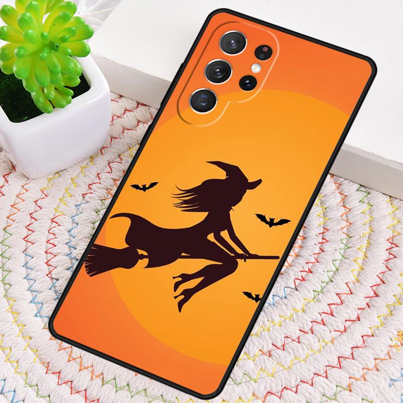 Halloween Moon Witch Horror soft Silicone Phone Case For Samsung Galaxy note 10 pro S26 S25 S24 S23 S22 S21 Plus Ultra Cover
