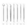 Dental Oral Care Tool Set: Stainless Steel Mouth Mirror, Probe, Tartar Remover, Toothpick