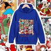 Christmas Disney World Mickey Print Kids Hooded Sweatshirt Fleece Lined Warm Winter Clothes for Boys Girls Children Outerwear