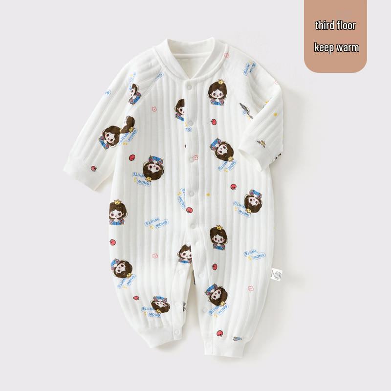 

Уютный хлопковый комбинезон с длинным рукавом для малыша - Теплый ромпер на кнопках спереди для осени и зимы 66 cm