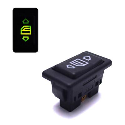 Universeller Auto PKW Fensterheberschalter Hebeschalter 6-polig DC 12V 24V 10A Grüne Lichtfarbe EIN/AUS Druckschalter für Auto