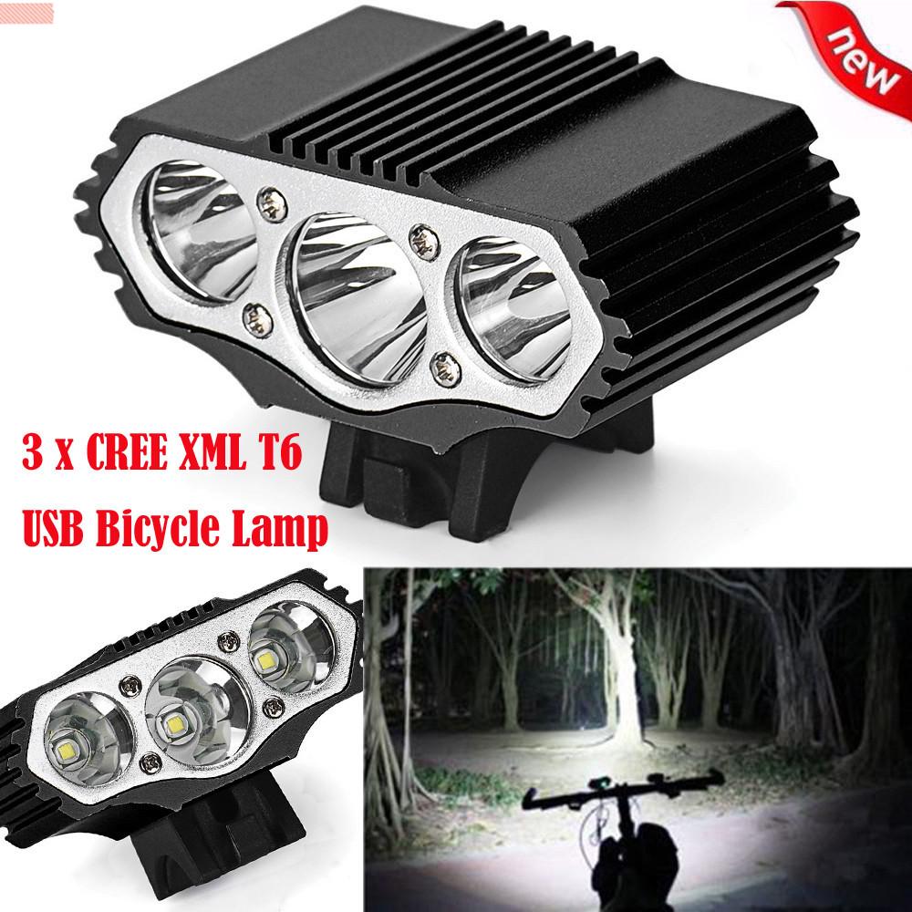 Super Bright 5000LM XML T6 LED Road Bike Front Headlight 3-Modes Cycling Torch