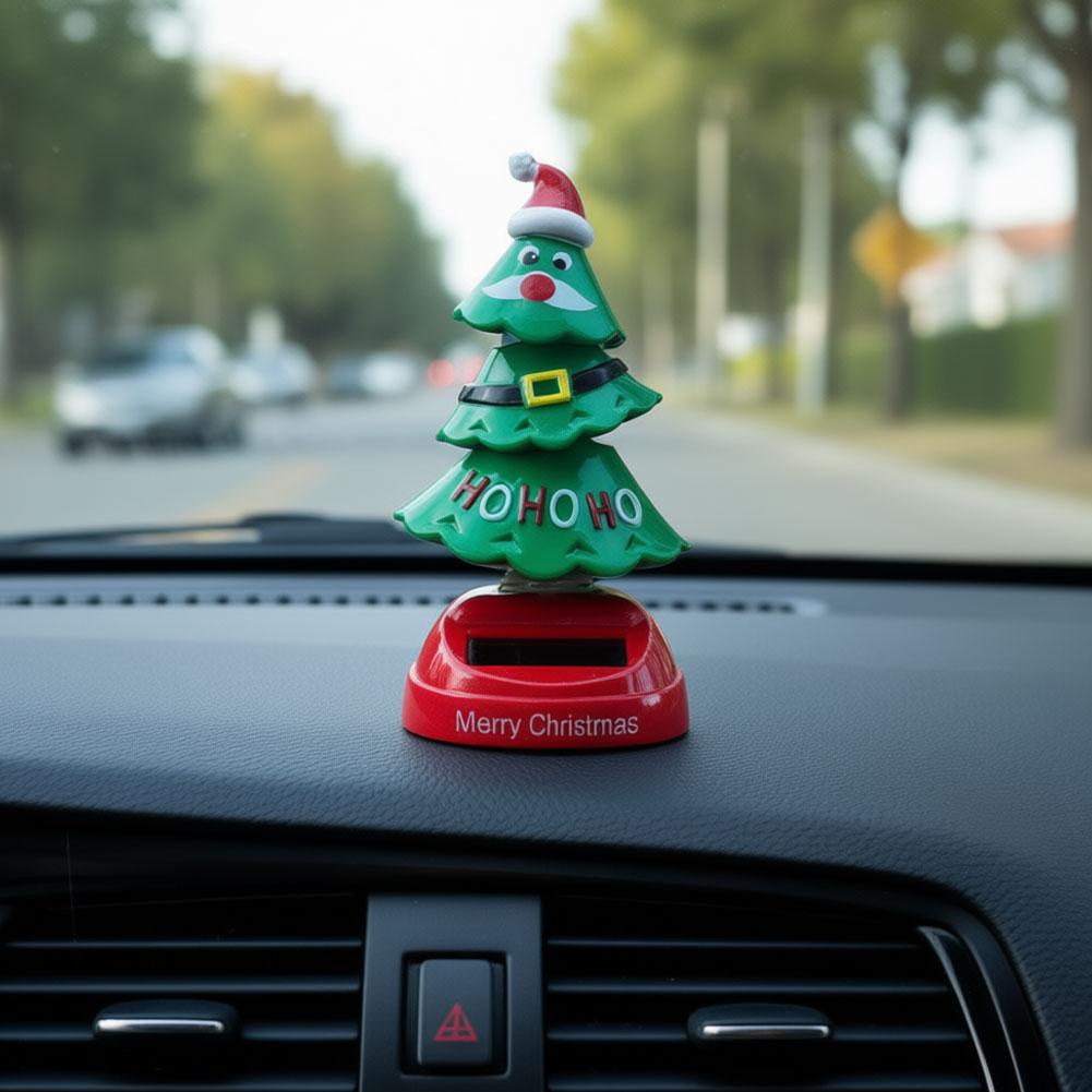 New Arrival Christmas Car Ornament 2026 2026 Solar Dancing Christmas Tree Novelty Moving Christmas Tree For Car Dashboard J5X5