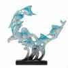 Resin Fish Ornament Light Elegant Design HalfMoon Art Piece Modern Aesthetic House Decoration