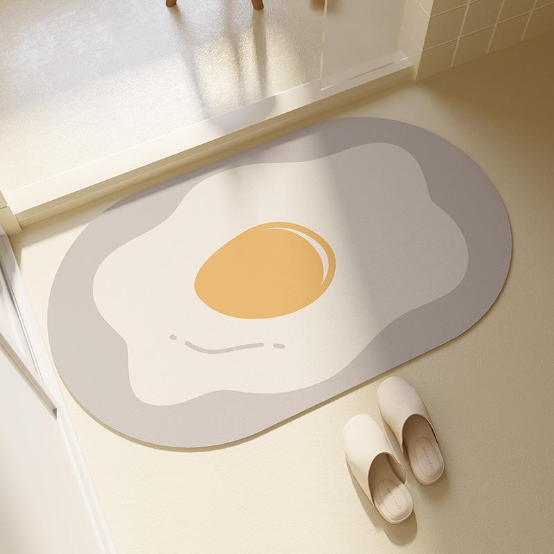 Simple Bathroom Diatom Mud Foot Mat Bathroom Door Mat Toilet Non-Slip Mat Toilet Absorbent Floor Mat
